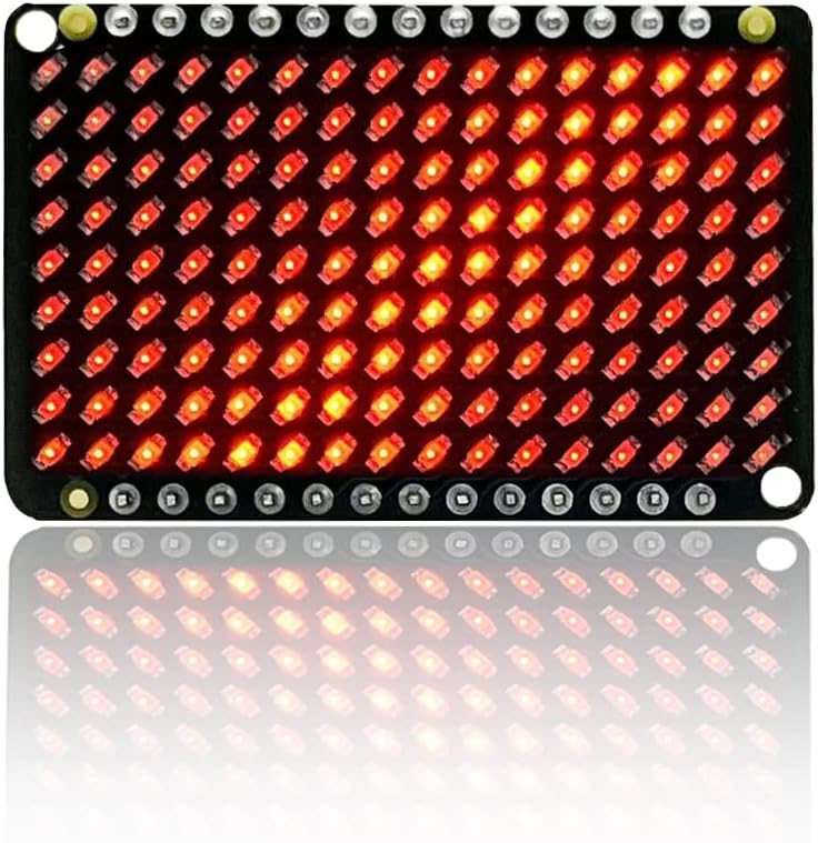 Treedix PWM LED Matrix Driver IS31FL3731 and 9x16 Grid LEDs for Arduino DIY Kits (Red) - Image 1